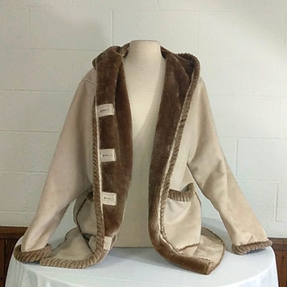 Ladies St. John's Bay Coat, Sz XL Tan